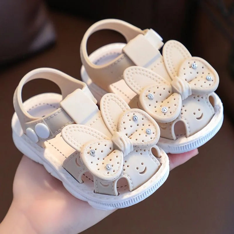 Beige Baby Sandal with Bow | 0 to 24 Months | BabyStyle