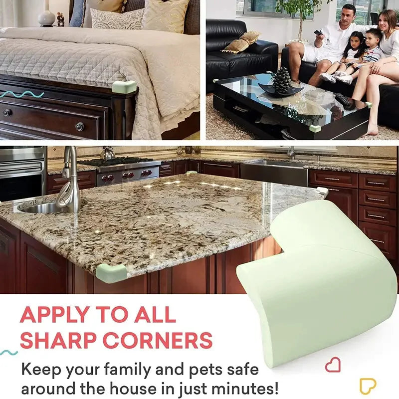 Baby Proofing Corner Guards 4-Pack | Pre-Taped Table & Furniture Edge Protectors