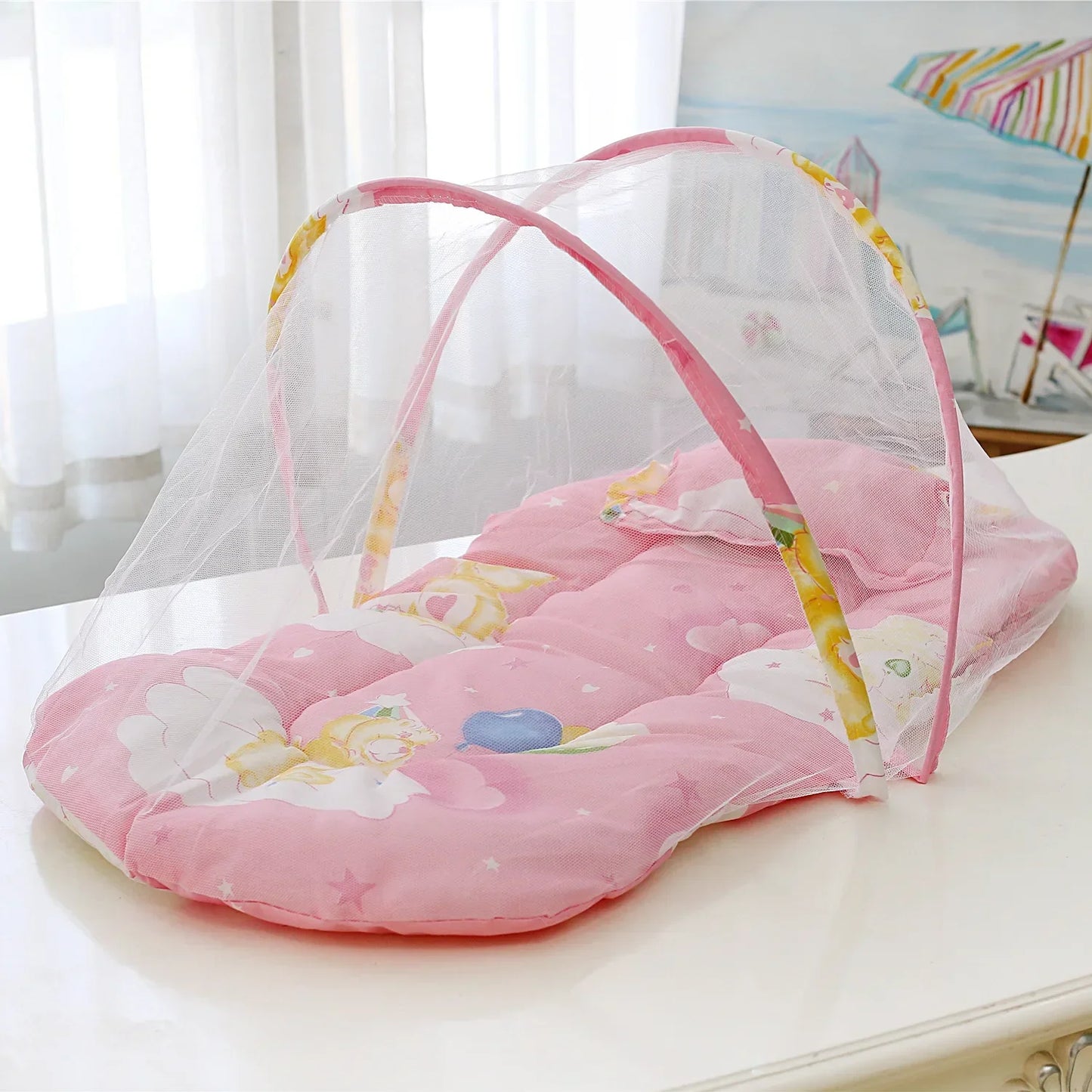 Breathable Baby Sleep Pod with Mosquito Net | Foldable Bassinet for Newborns & Infants