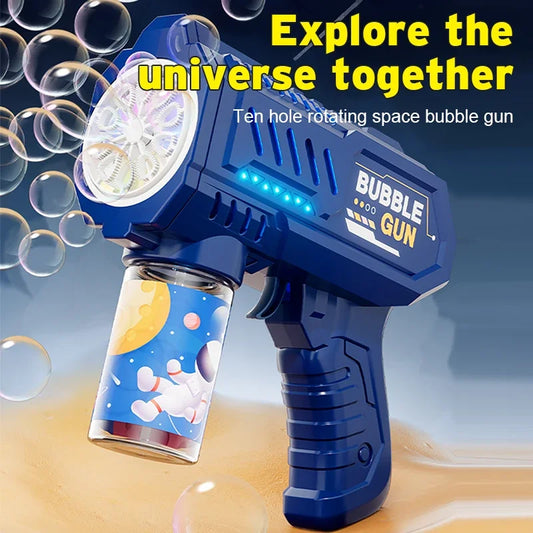 Fully Automatic Bubble Blaster Gun | Rocket-Shaped Machine for Outdoor Play & Beach Trips