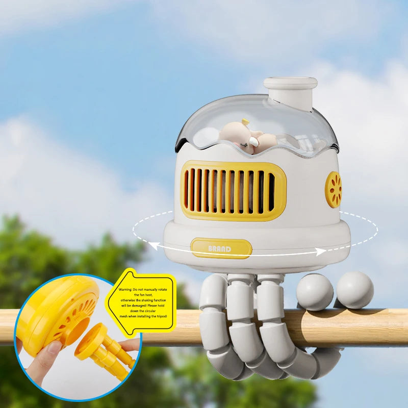 Ventilador para cochecito Baby Safe: refrigeración portátil sin aspas para mayor comodidad en movimiento
