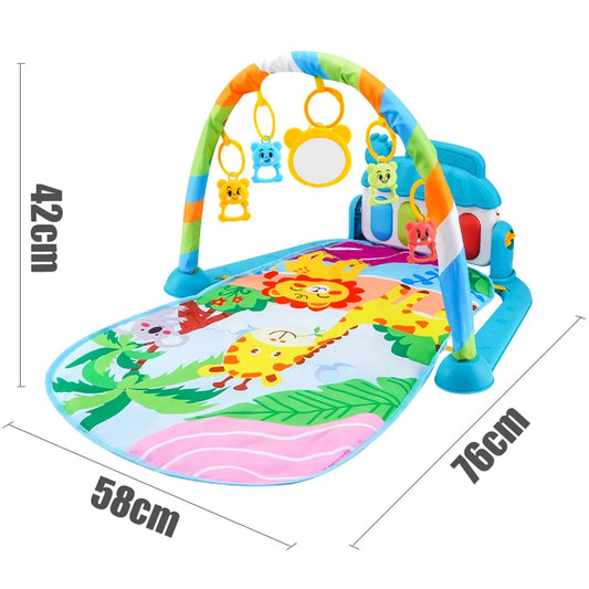 Musical activity mat for children - baby gym with lights, sounds and hanging toys.