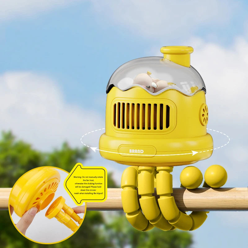 Ventilador para cochecito Baby Safe: refrigeración portátil sin aspas para mayor comodidad en movimiento