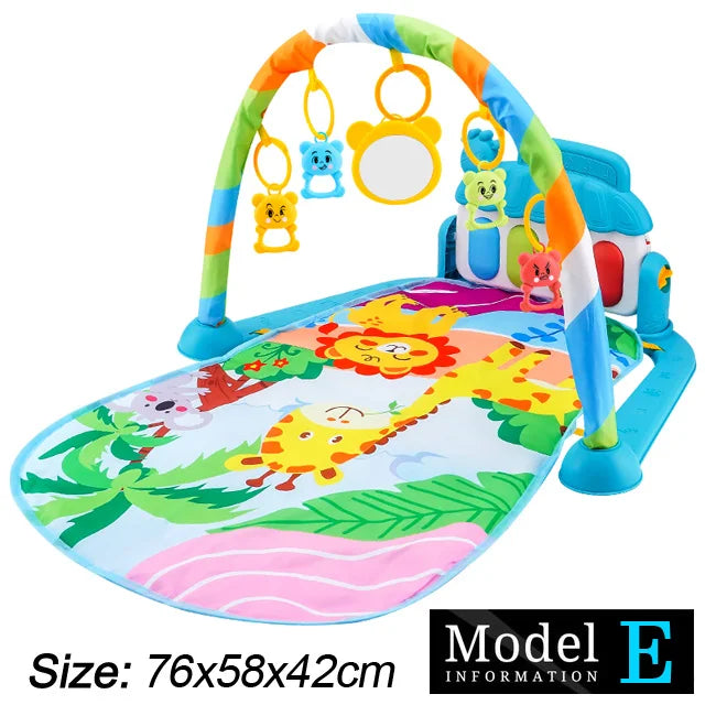 Musical activity mat for children - baby gym with lights, sounds and hanging toys.