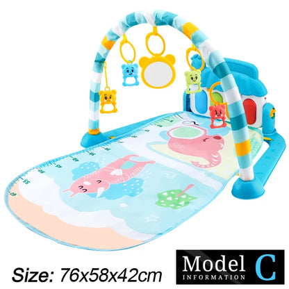 Musical activity mat for children - baby gym with lights, sounds and hanging toys.