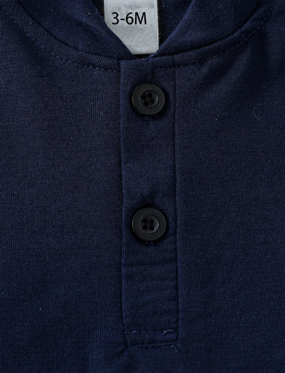 Boys' outfit - blue short-sleeved t-shirt 