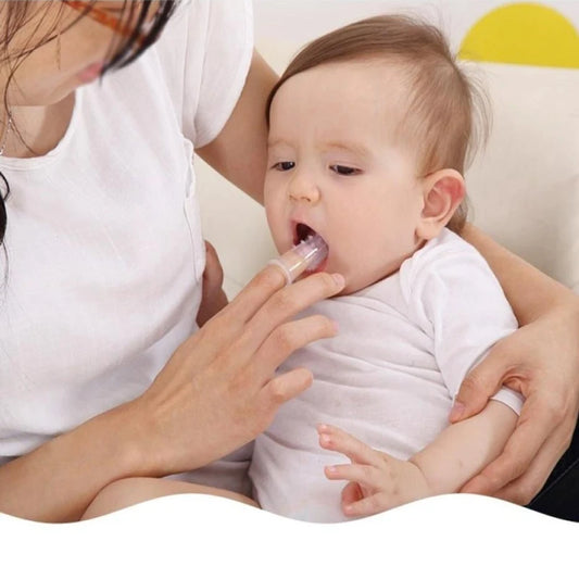 Baby's First Toothbrush | Silicone Finger Brush for Newborn Gum & Oral Care