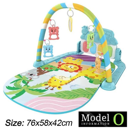 Musical activity mat for children - baby gym with lights, sounds and hanging toys.