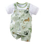 Baby Boy Zoo Animal Romper | Faux Two-Piece Bodysuit for Casual Play & Everyday Wear