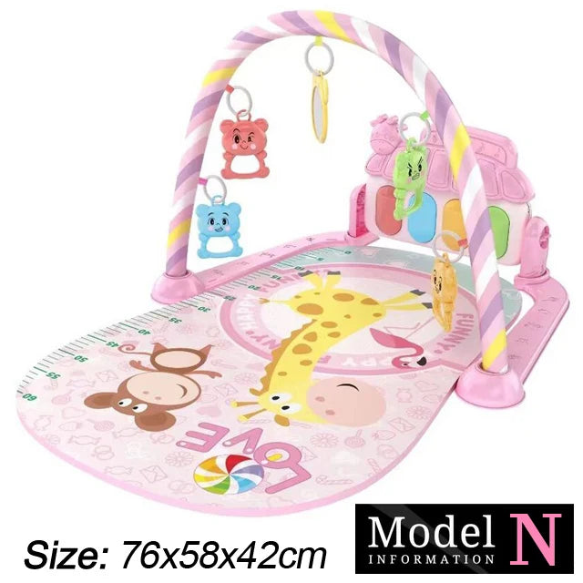 Musical activity mat for children - baby gym with lights, sounds and hanging toys.