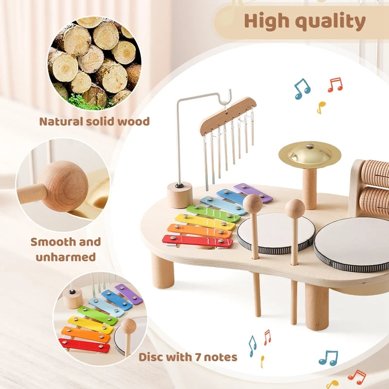 Musical instrument kit for babies - 5 colorful sensory pieces