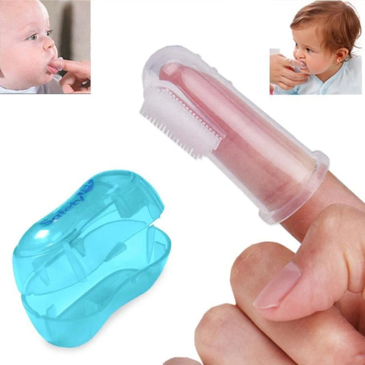 Baby's First Toothbrush | Silicone Finger Brush for Newborn Gum & Oral Care