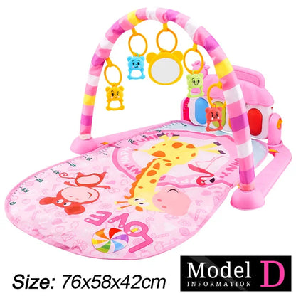 Musical activity mat for children - baby gym with lights, sounds and hanging toys.