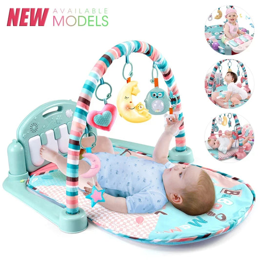 Musical activity mat for children - baby gym with lights, sounds and hanging toys.
