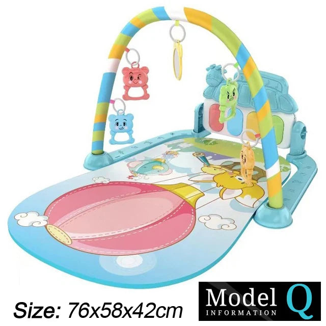 Musical activity mat for children - baby gym with lights, sounds and hanging toys.