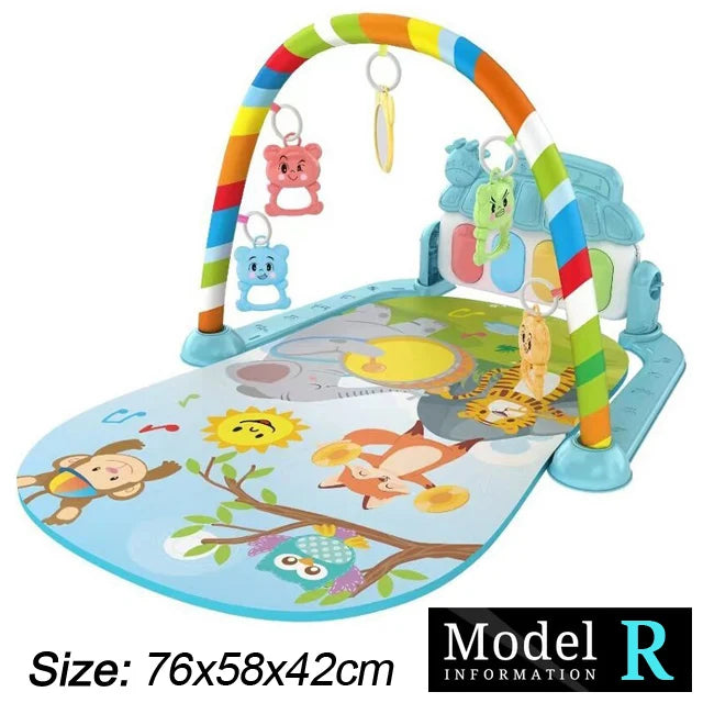 Musical activity mat for children - baby gym with lights, sounds and hanging toys.