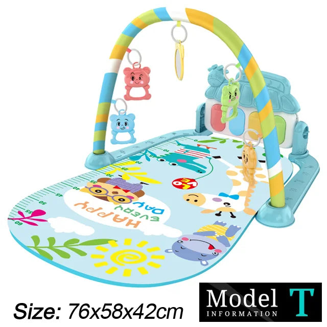 Musical activity mat for children - baby gym with lights, sounds and hanging toys.