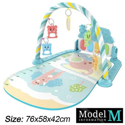 Musical activity mat for children - baby gym with lights, sounds and hanging toys.