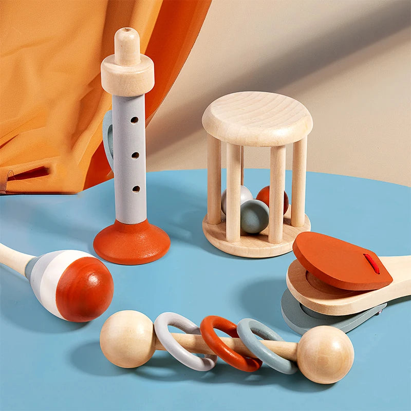 Musical instrument kit for babies - 5 colorful sensory pieces