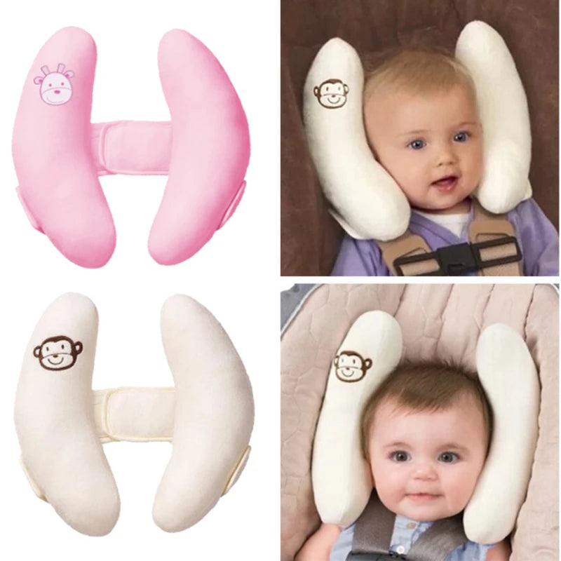 Baby Head Support Pillow for Prams | Banana Shape Neck Protector for Car Seat & Stroller