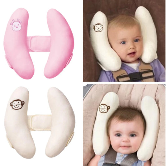 Baby Head Support Pillow for Prams | Banana Shape Neck Protector for Car Seat & Stroller