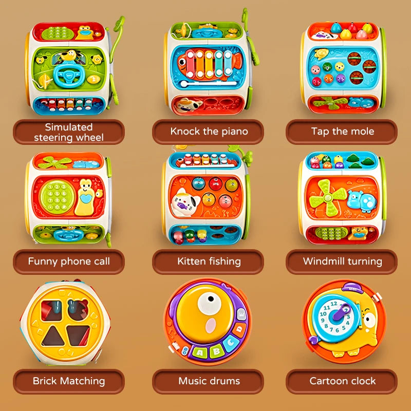 Colorful educational telephone for babies - a toy with lights, music, and sounds.