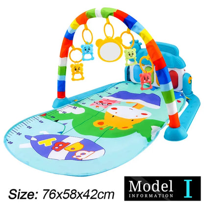 Musical activity mat for children - baby gym with lights, sounds and hanging toys.