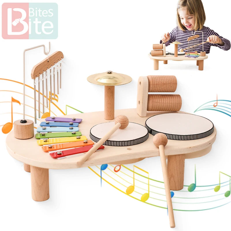Musical instrument kit for babies - 5 colorful sensory pieces